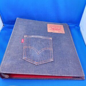 Vintage 1970s levi strauss 501 jean ring binder notebook